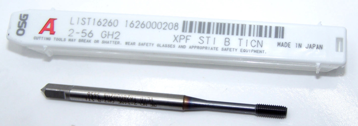 1626000208 OSG 2-56 ROLL FORM TAP STI Bottom H2 HSS-CO V Coated EXOPRO S-XPF DIN Premium
