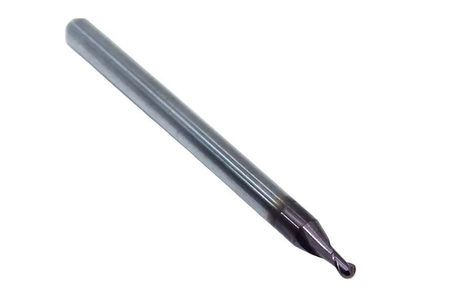 1635-0591L089 Kyocera 1.50mm Carbide 2 Flute End Mill Ball End ALTiN Coated 0.0591" Diameter 0.0890" Flute 1.5" Length 0.1181" Shank