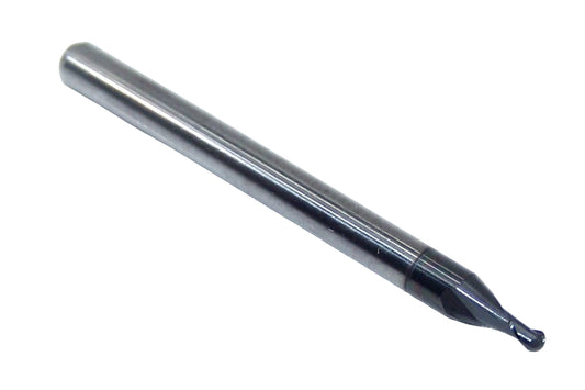 1635-0600L090 Kyocera 0.0600" Carbide 2 Flute End Mill Ball End ALTiN Coated 0.0600" Diameter 0.090" Flute 1.5" Length 0.125" Shank