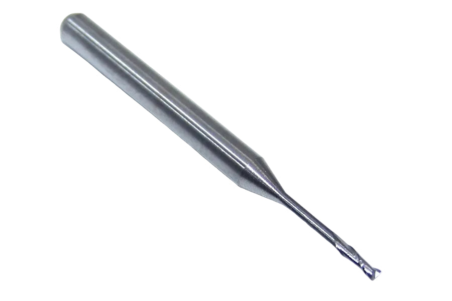1640-0469.423 Kyocera 3/64" Carbide 2 Flute End Mill .423" Extended Reach 0.0469" Diameter 0.141" Flute 1.50" Length 0.125" Shank