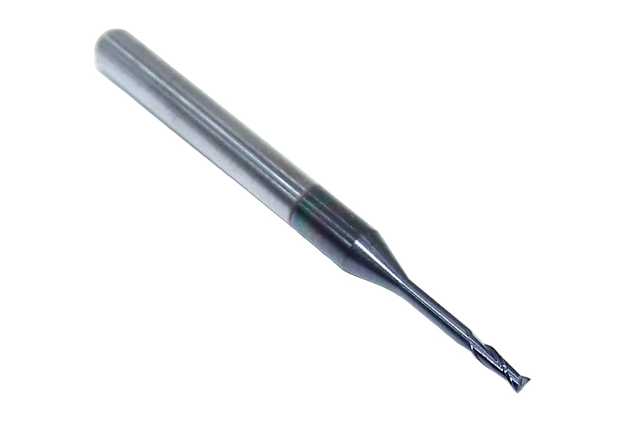 1640-0469L390 Kyocera 3/64" Carbide 2 Flute End Mill .390" Extended Reach 0.0469" Diameter 0.141" Flute 1.50" Length 0.125" Shank