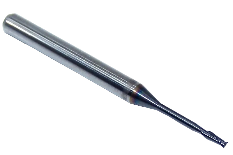 1640-0469L423 Kyocera 3/64" Carbide 2 Flute End Mill .423" Extended Reach ALTiN Coated 0.0469" Diameter 0.141" Flute 1.50" Length 0.125" Shank