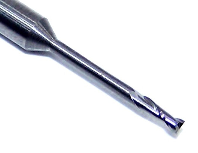 1640-0500.500 Kyocera 0.0500" Carbide 2 Flute End Mill .500" Extended Reach 0.0500" Diameter 0.150" Flute 1.50" Length 0.125" Shank