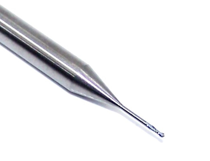 1645-0200.200 Kyocera #76 Carbide 2 Flute End Mill Extend Reach Ball End .0200" Diameter .060" Flute 1.50" Length .125" Shank .200" Reach