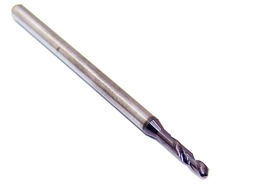 165-0748AG374 Kyocera 1.90mm Carbide 2 Flute Drill High Performance .0748" Diameter .496" Flute 2.36" Length .118" Shank 142° Point Coated