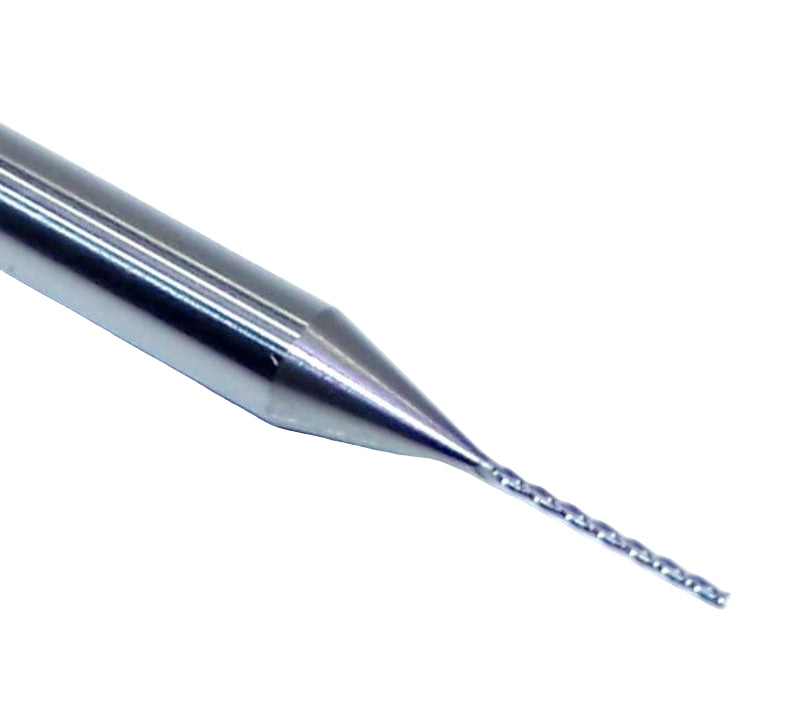 1710-0200.250 Kyocera 0.0200" Carbide 3 Flute End Mill 0.0200" Diameter 0.250" Flute 2.5" Length 0.125" Shank