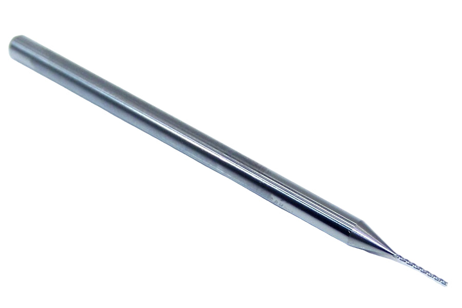 1710-0200.250 Kyocera 0.0200" Carbide 3 Flute End Mill 0.0200" Diameter 0.250" Flute 2.5" Length 0.125" Shank