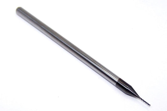 1710-0200D160 Kyocera 0.0200" Carbide 3 Flute End Mill DLC Coated 0.0200" Diameter 0.160" Flute 2.5" Length 0.125" Shank