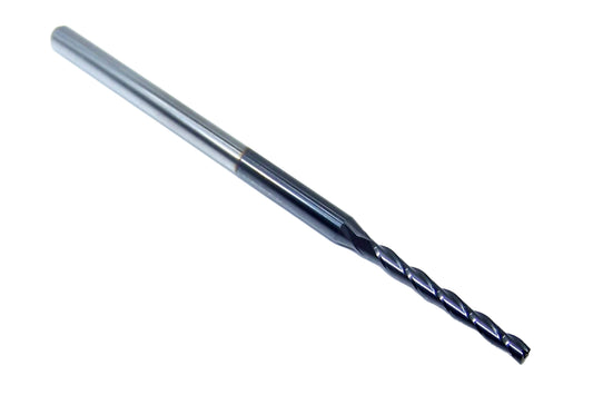 1710-0850L750 Kyocera 0.0850" Carbide 3 Flute End Mill ALTiN Coated 0.0850" Diameter 0.750" Flute 2.5" Length 0.125" Shank