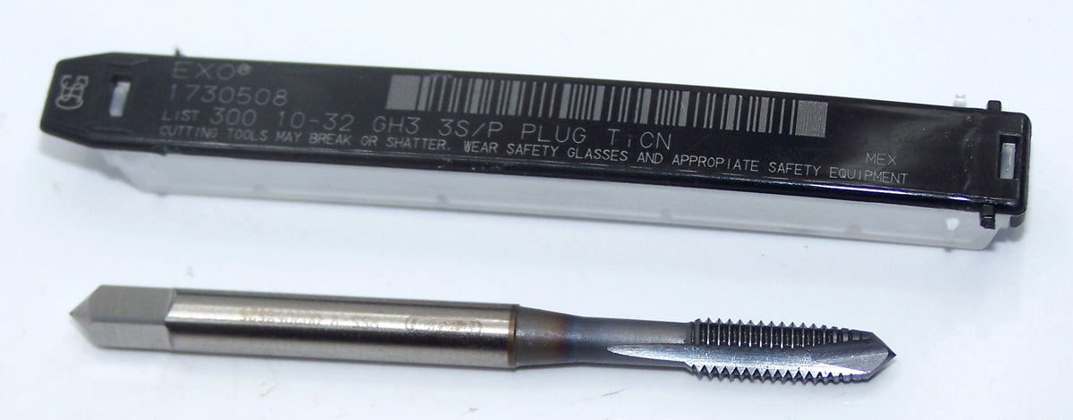1730508 OSG 10-32 Plug Cut Tap 3 Flute H3 4P HSSE EXOTAP VA3 for Stainless Steel
