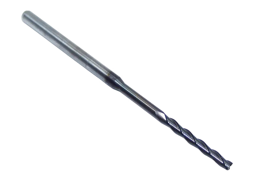 1740-0900D1250 Kyocera 0.0900" Carbide 3 Flute End Mill 1.25" Extended Reach DLC Coated 0.0900" Diameter 0.750" Flute 2.5" Length 0.125" Shank