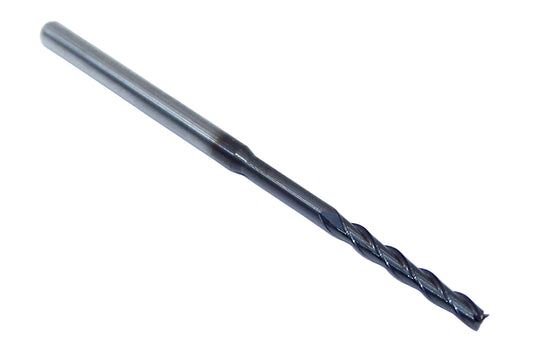 1740-1000D1250 Kyocera 0.1000" Carbide 3 Flute End Mill 1.25" Extended Reach DLC Coated 0.1000" Diameter .750" Flute 2.5" Length 0.125" Shank