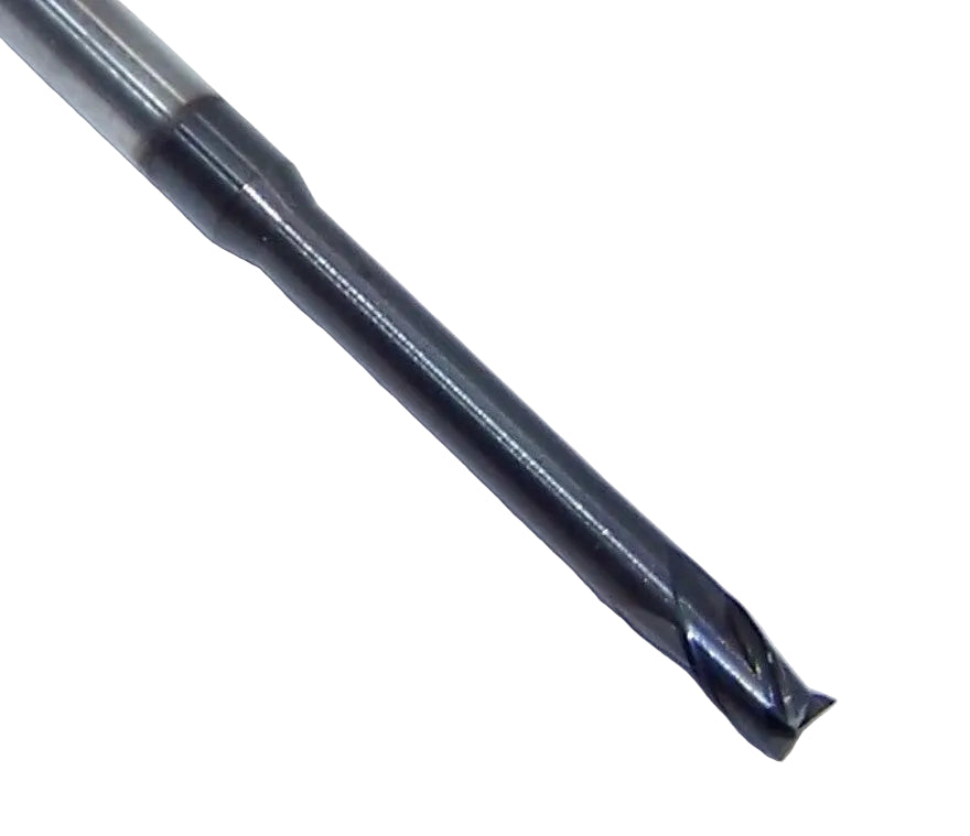 1740-1000D800 Kyocera 0.1000" Carbide 3 Flute End Mill Extended Reach DLC Coated 0.1000" Diameter 0.800" Flute 2.5" Length 0.125" Shank