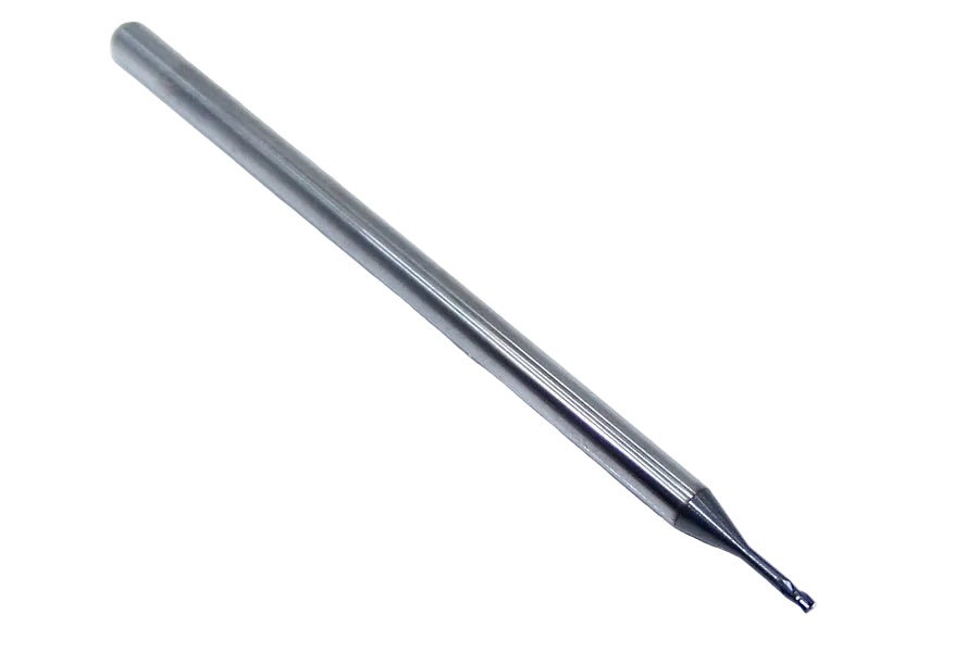1742-0400L203 Kyocera 0.0400" Carbide 3 Flute End Mill Extended Reach ALTiN Coated 0.0400" Diameter 0.203" Flute 2.5" Length 0.125" Shank