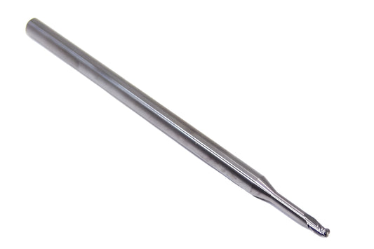 1755-0700.375 Kyocera 0.0700" Carbide 3 Flute End Mill .375" Extended Reach Ball End 0.0700" Diameter 0.105" Flute 2.5" Length 0.125" Shank