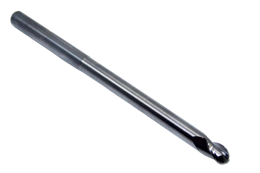 1755-2500.2500 Kyocera 1/4" Carbide 3 Flute Ball End Mill 2.50" Extended Reach 0.250" Diameter 0.375" Flute 4.0" Length 0.250" Shank
