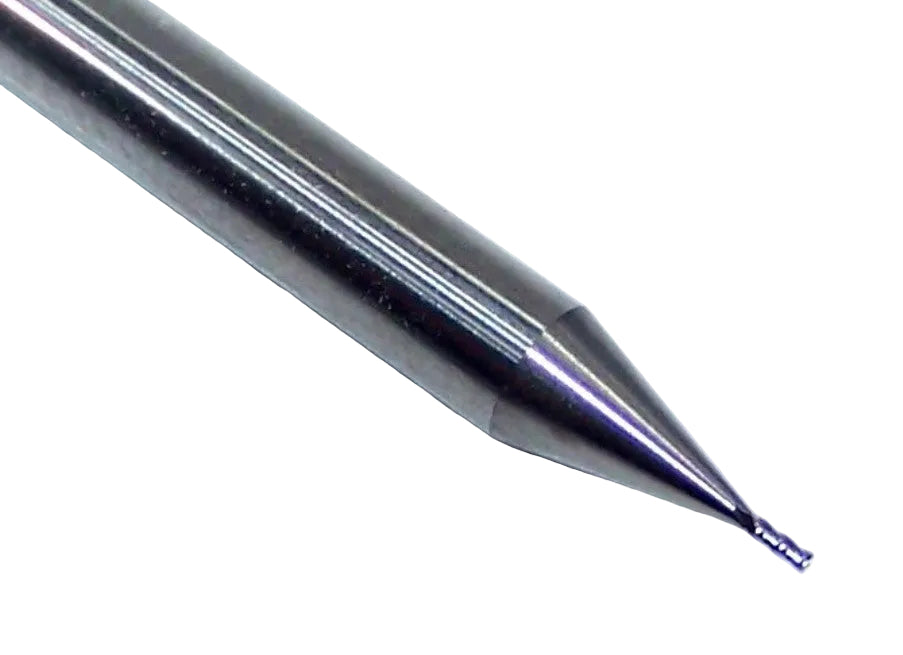 1810-0170.051 Kyocera 0.0170" Carbide 4 Flute End Mill 0.0170" Diameter 0.051" Flute 1.5" Length 0.125" Shank
