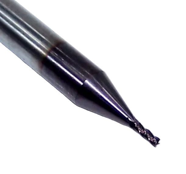1810-0280L084 Kyocera .0280" Carbide 4 Flute End Mill AlTiN Coated .0280" Diameter .084" Flute 1.50" Length .125" Shank