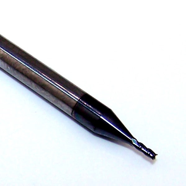 1810-0350L105 Kyocera #65 Carbide 4 Flute End Mill SQ AlTiN .0350" Diameter .105" Flute 1.50" Length .125" Shank