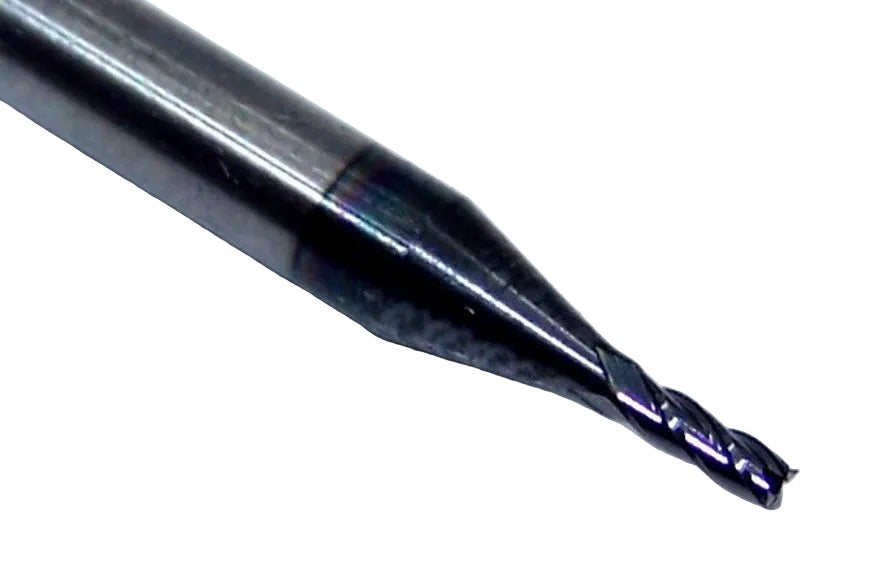 1810-0450L135 Kyocera 0.0450" Carbide 4 Flute End Mill ALTiN Coated 0.0450" Diameter 0.135" Flute 1.5" Length 0.125" Shank