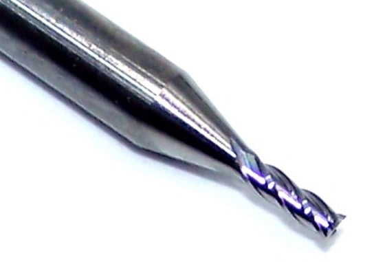 1810-0469.141 Kyocera 3/64" Carbide 4 Flute End Mill 0.0469" Diameter 0.141" Flute 1.5" Length 0.125" Shank