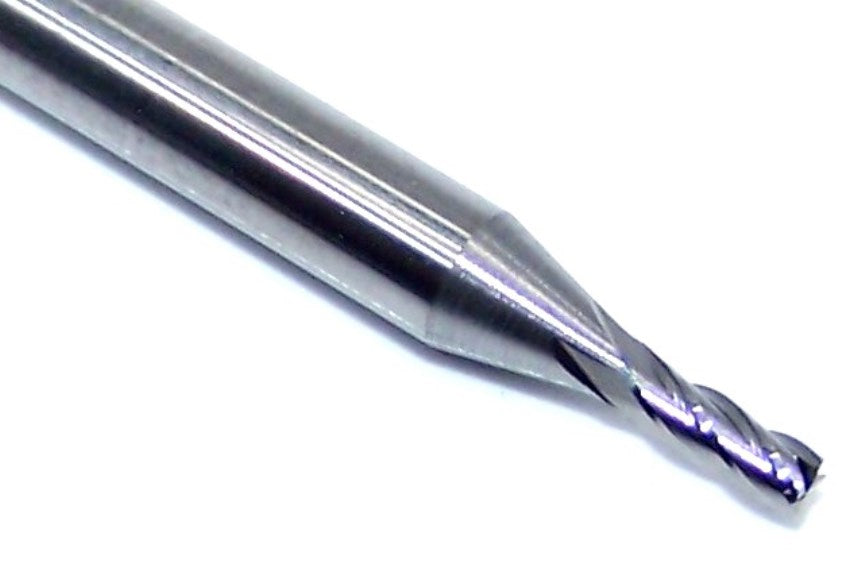 1810-0512.154 Kyocera 1.30mm Carbide 4 Flute End Mill 0.0512" Diameter 0.1540" Flute 1.5" Length 0.1181" Shank