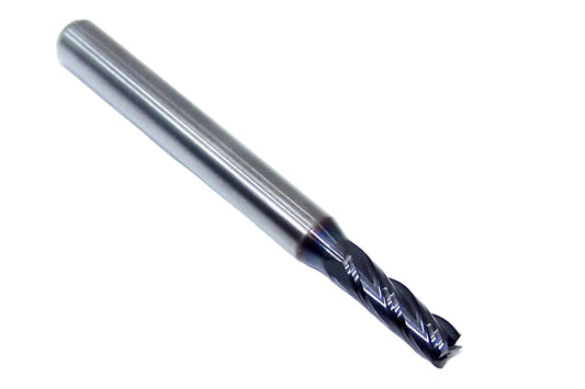 1810-1496L473 Kyocera 3.8mm Carbide 4 Flute End Mill ALTiN Coated 0.1496" Diameter 0.4730" Flute 2" Length 0.1969" Shank