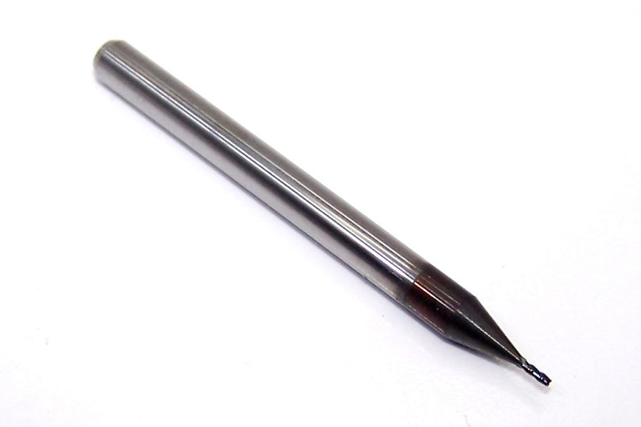 1812-0250D075CR Kyocera #72 Carbide 4 Flute End Mill .005" Corner Radius DLC Coated .0250" Diameter .075" Flute 1.50" Length .125" Shank