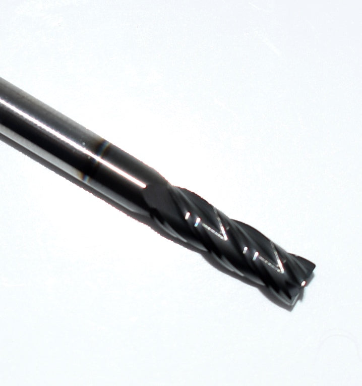 1812-1875D625CR Kyocera 3/16" Carbide 4 Flute End Mill 0.01" Radius DLC Coated 0.1875" Diameter 0.1875" Flute 2" Length 0.1875" Shank