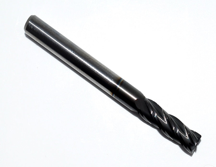 1812-1875D625CR Kyocera 3/16" Carbide 4 Flute End Mill 0.01" Radius DLC Coated 0.1875" Diameter 0.1875" Flute 2" Length 0.1875" Shank