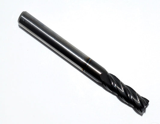 1812-1875D625CR Kyocera 3/16" Carbide 4 Flute End Mill 0.01" Radius DLC Coated 0.1875" Diameter 0.1875" Flute 2" Length 0.1875" Shank