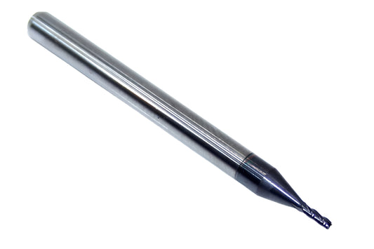1813-0400L120CR Kyocera 0.040" Carbide 4 Flute End Mill 0.010" Radius ALTiN Coated 0.0400" Diameter 0.120" Flute 1.5" Length 0.1250" Shank