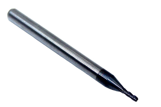 1813-0450L135CR Kyocera 0.045" Carbide 4 Flute End Mill 0.010" Radius ALTiN Coated 0.0450" Diameter 0.1250" Flute 1.5" Length 0.1250" Shank