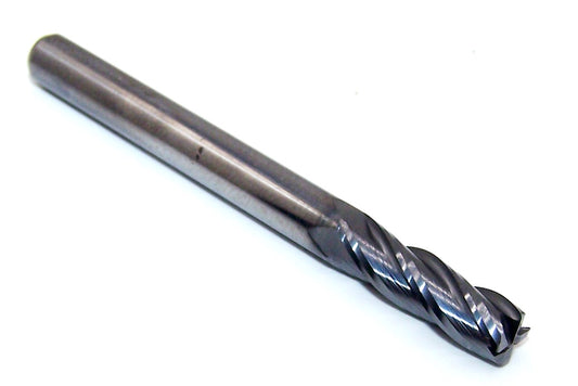 1813-1875D625CR Kyocera 3/16" Carbide 4 Flute End Mill 0.015" Radius DLC Coated 0.1875" Diameter 0.1875" Flute 2" Length 0.1875" Shank