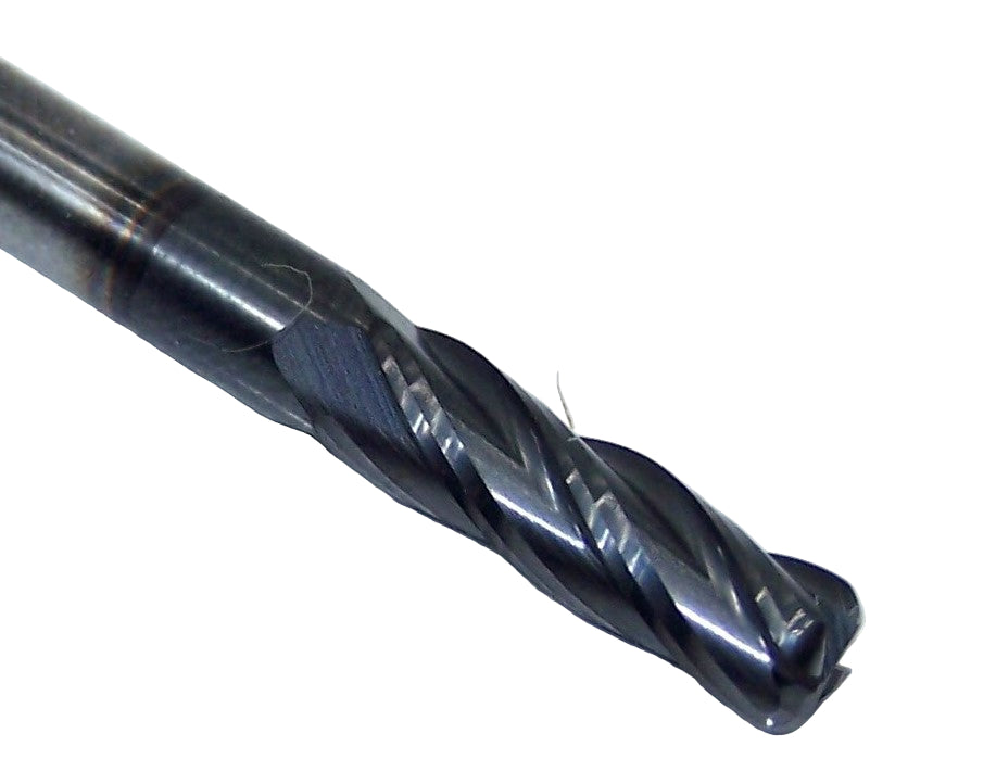 1817-1875D625CR Kyocera 3/16" Carbide 4 Flute End Mill 0.045" Radius DLC Coated 0.1875" Diameter 0.1875" Flute 2" Length 0.1875" Shank