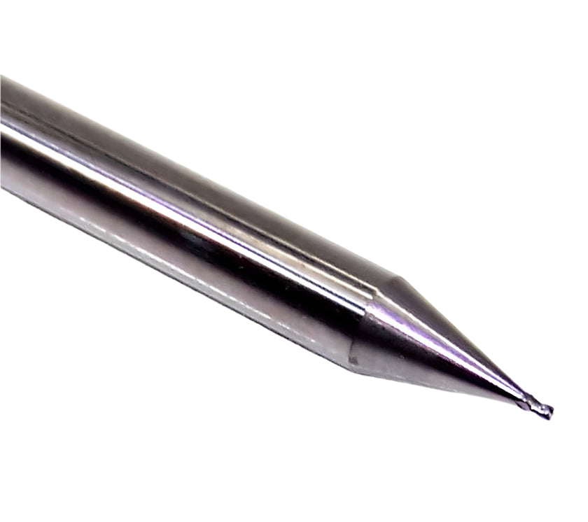 1820-0190.029 Kyocera 0.0190" Carbide 4 Flute End Mill 0.0190" Diameter 0.029" Flute 1.5" Length 0.125" Shank