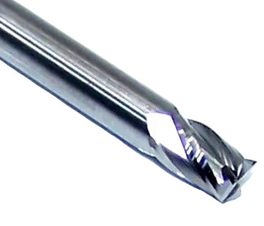 1820-1250.188 Kyocera 1/8" Carbide 4 Flute End Mill 0.1250" Diameter 0.188" Flute 1.5" Length 0.125" Shank