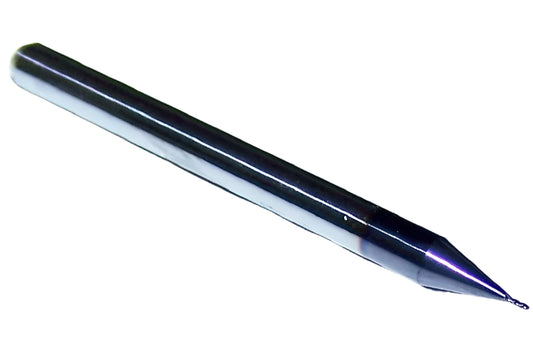1825-0156L047 Kyocera 1/64" Carbide 4 Flute End Mill Ball End ALTiN Coated 0.0156" Diameter 0.047" Flute 1.5" Length 0.125" Shank