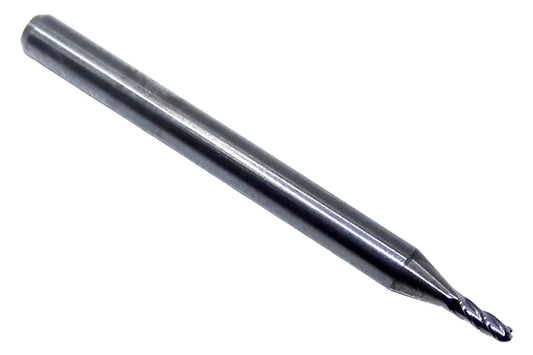 1825-0530.159 Kyocera 0.0530" Carbide 4 Flute End Mill Ball End 0.0530" Diameter 0.159" Flute 1.50" Length 0.125" Shank