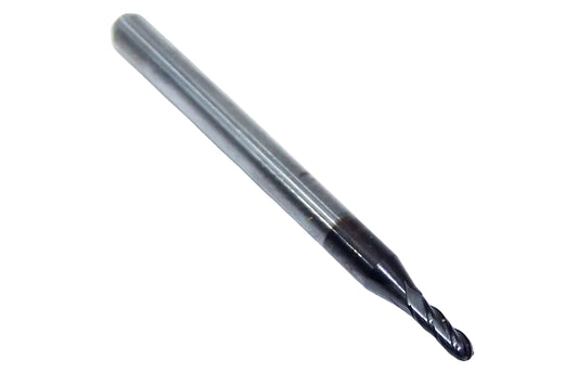 1825-0700D210 Kyocera 0.0700" Carbide 4 Flute End Mill Ball End DLC Coated 0.0700" Diameter 0.210" Flute 1.5" Length 0.125" Shank