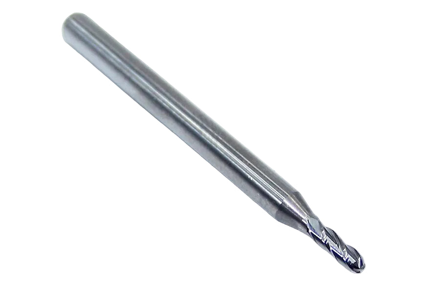 1825-0750.225 Kyocera 0.0750" Carbide 4 Flute End Mill Ball End 0.0750" Diameter 0.225" Flute 1.50" Length 0.125" Shank