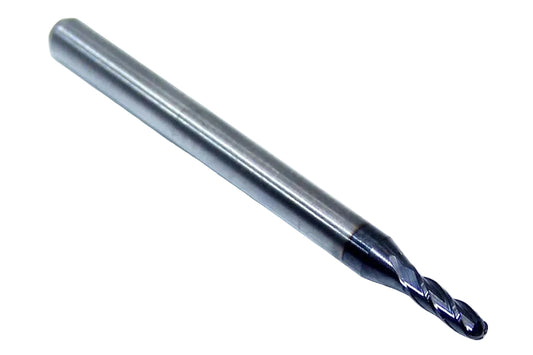1825-0750L225 Kyocera 0.0750" Carbide 4 Flute End Mill Ball End ALTiN Coated 0.0750" Diameter 0.225" Flute 1.50" Length 0.125" Shank