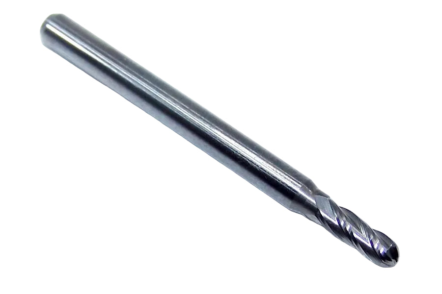 1825-1000.300 Kyocera 0.1000" Carbide 4 Flute End Mill Ball End 0.1000" Diameter 0.300" Flute 1.5" Length 0.125" Shank