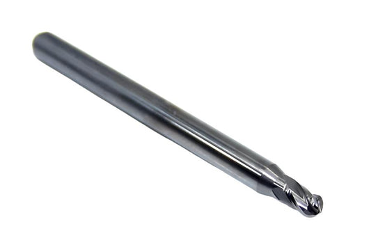 1835-0950.142 Kyocera .0950" Carbide 4 Flute End Mill Stub Flute Ball End .0950" Diameter .142" Flute 1.50" Length .125" Shank