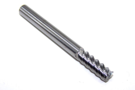 1905-1968.590R Kyocera 5.00mm Carbide 5 Flute End Mill for hard metals .0197" Radius .1968" Diameter .590" Flute  2.00" Length .197" Shank