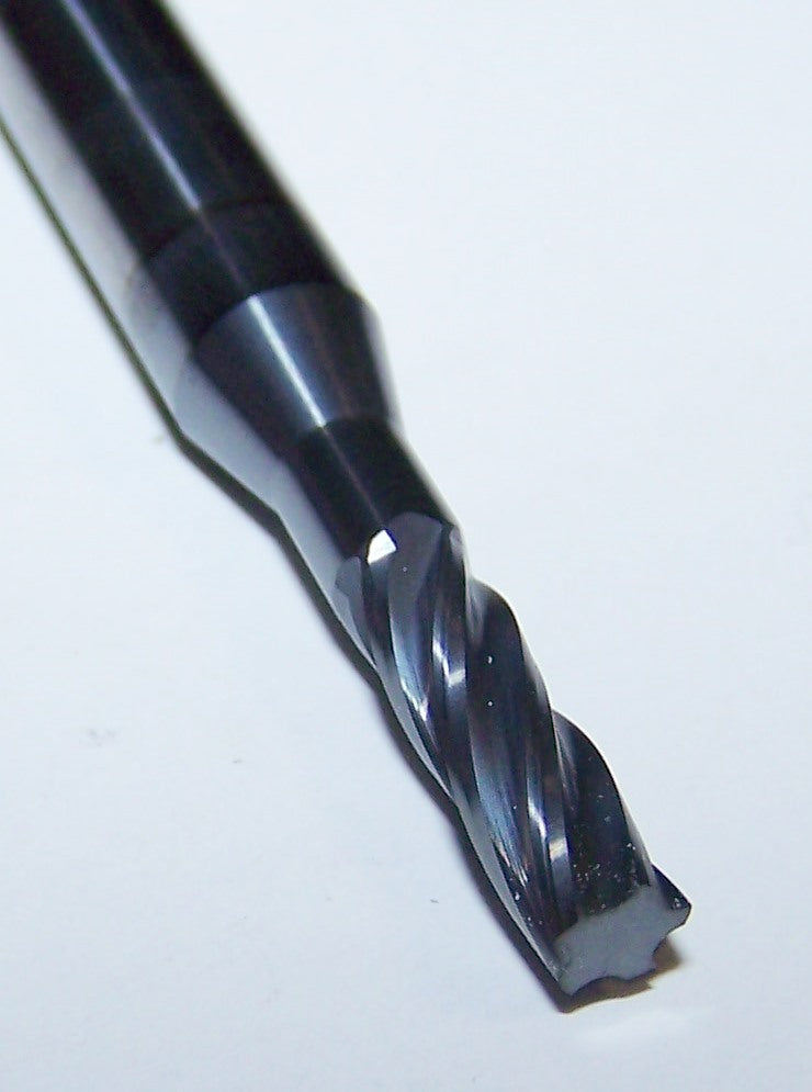 1910-1575O500A1 Kyocera 4.00mm Carbide 5 Flute End Mill Flat End Coated .1575" Diameter .500" Flute 2.00" Length .250"shank