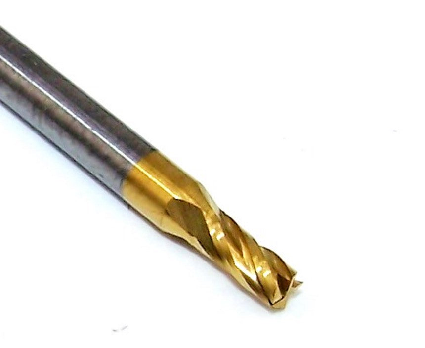 203-001041 Monster Tool 3/32" Carbide 4 Flute End Mill Stub Length TiN Coated .0938" Diameter 0.1875" Flute 1.5" Length 0.125" Shank GWS Tool Group