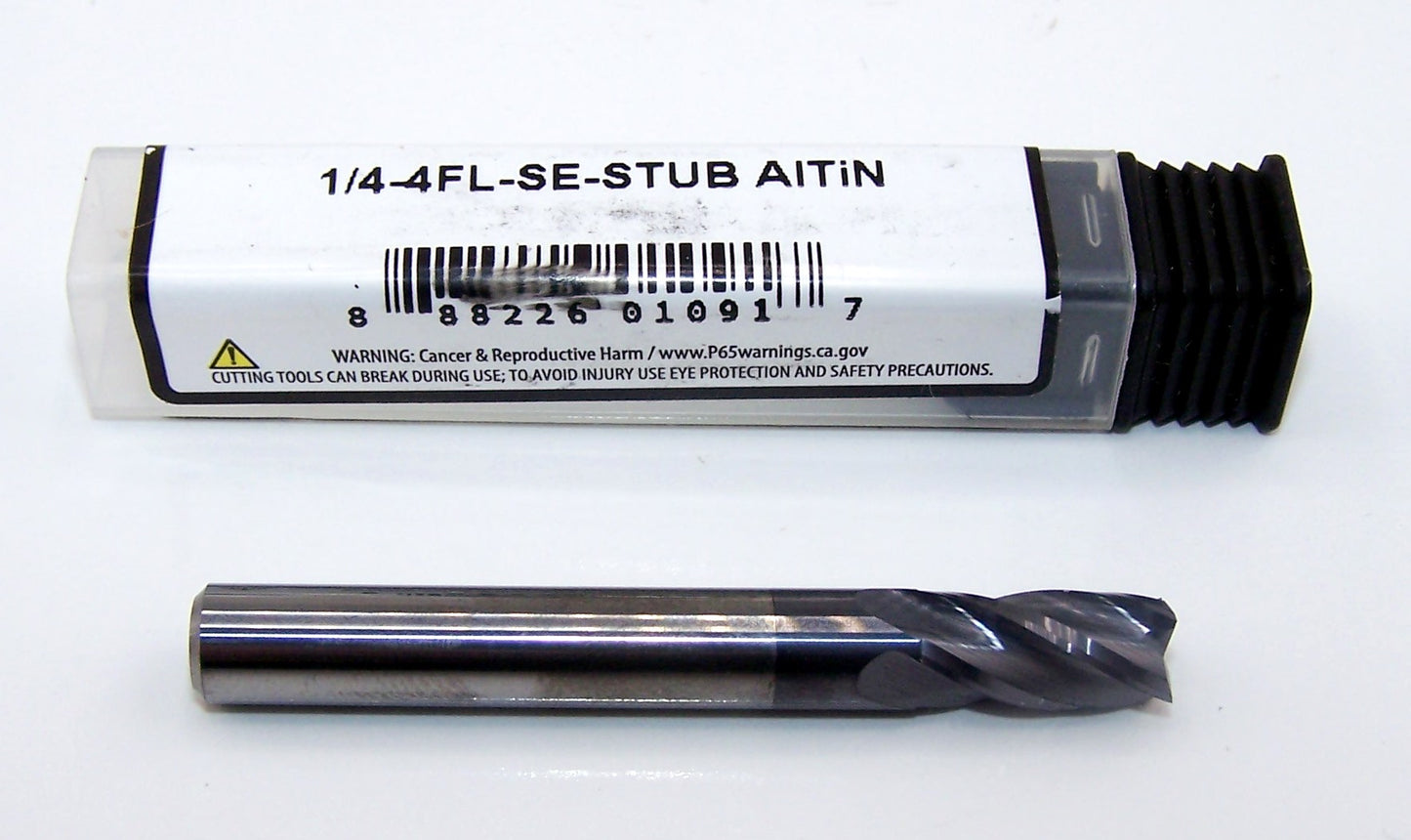 203-001133 Monster Tool 1/4" Carbide 4 Flute End Mill Stub Length AlTiN Coated .2500" Diameter 0.2500" Flute 2.00" Length 0.250" Shank GWS Tool Group