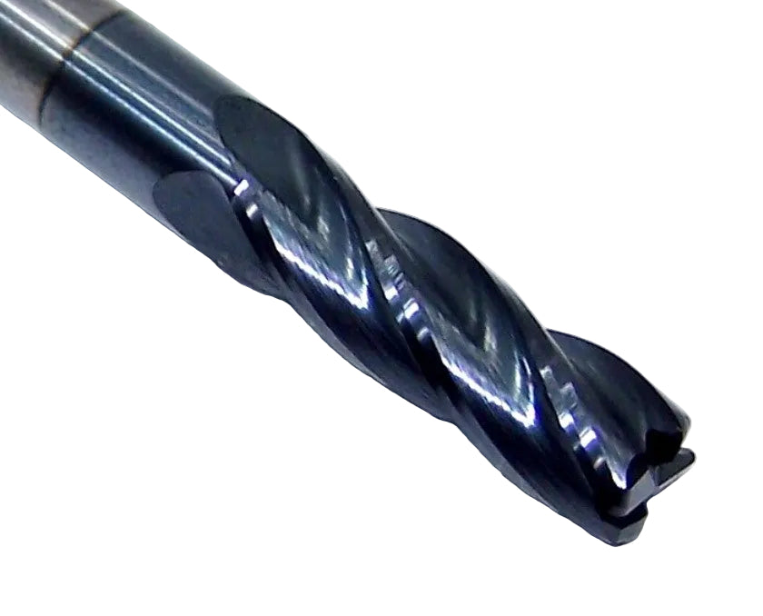 206-602572 Monster Tool 1/4" Carbide 4 Flute End Mill .030" Radius AlTiN Coated .250" Diameter .750" Flute 2.50" Length .250" Shank