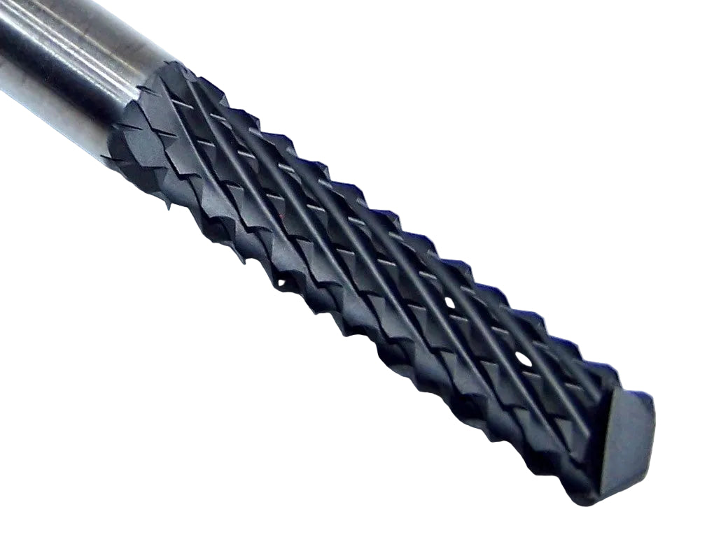 2120-2500V4100D Kyocera 1/4" Carbide Diamond Cut Router Burr Up Cut Drill Point CVD Coated 0.2500" Diameter 1.000" Flute 3.0" Length 0.250" Shank